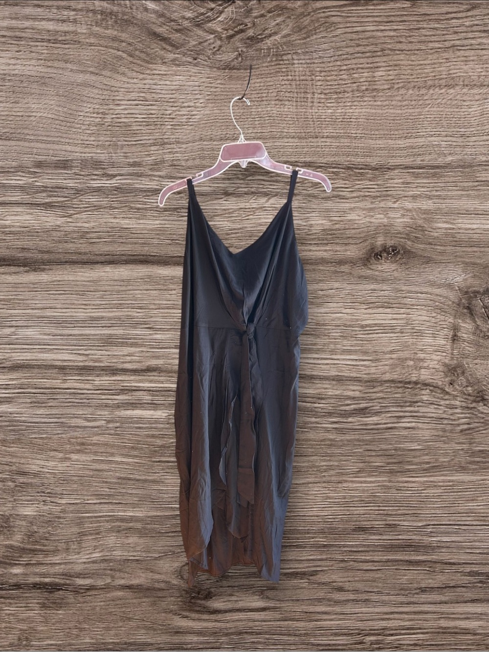 NWT  BloomChic black slip dress with faux wrap detail and tie Size US 18-20